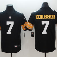 Men's Pittsburgh Steelers #7 Ben Roethlisberger Black Player Game Jersey1