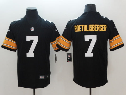 Men's Pittsburgh Steelers #7 Ben Roethlisberger Black Player Game Jersey1