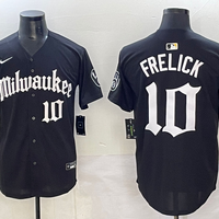Men's Milwaukee Brewers Sal Frelick #10 Black Replica Team Jersey