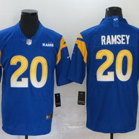 Men's Los Angeles Rams Jalen Ramsey #20 Blue Game Player Jersey1