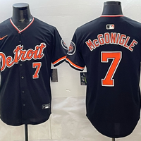 Men's Detroit Tigers Kevin McGonigle #7 Black Alternate Stadium Jersey