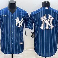 Men's New York Yankees1 Blue Replica Player Jersey