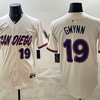 Men's San Diego Padres Tony Gwynn #19 Cream Limited Player Jersey