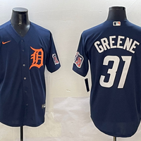 Men's Detroit Tigers Riley Greene #31 Navy Limited Player Jersey1