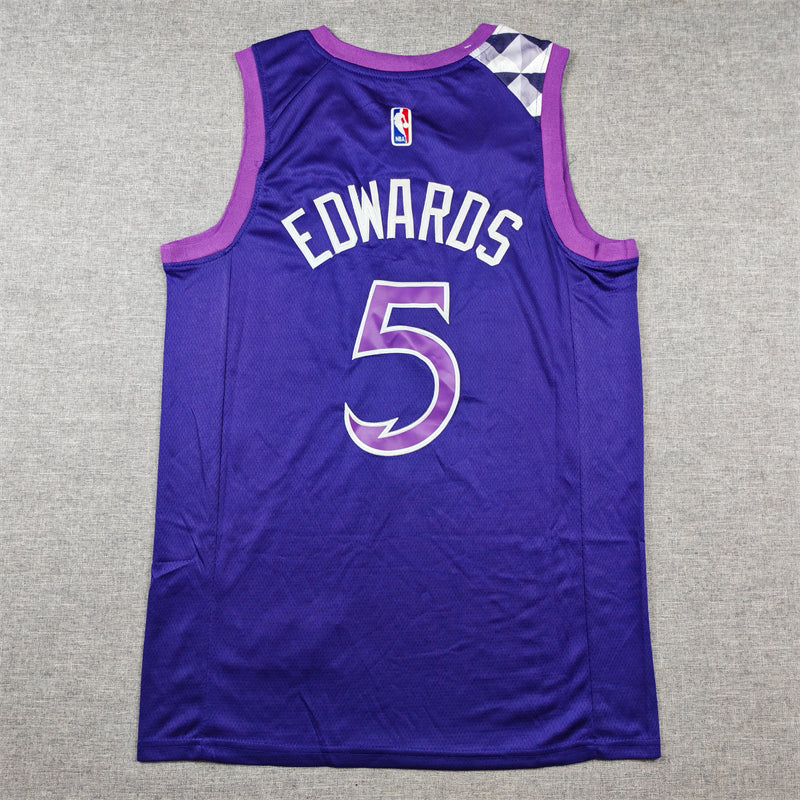Anthony Edwards Minnesota Timberwolves Purple City Edition Jersey - 2