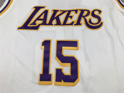 Men's Los Angeles Lakers Austin Reaves #15 White 2022/23 Swingman Jersey1 - Association Edition