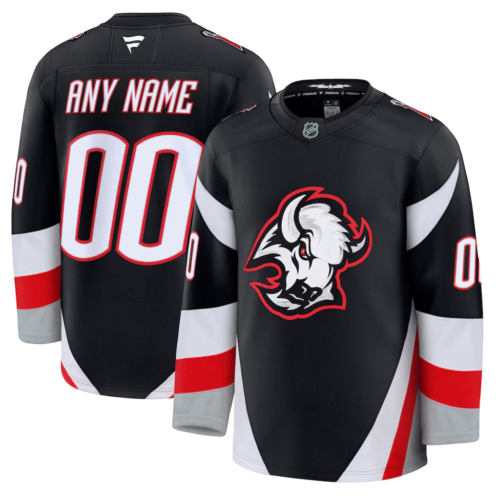 Buffalo Sabres Black Alternate Premium Custom Jersey - JerseysFreak