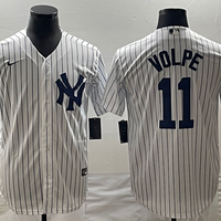 Men's New York Yankees Anthony Volpe #11 White Home Replica Player Jersey1