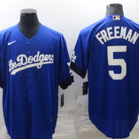 Men's Los Angeles Dodgers Freddie Freeman #5 Blue Stitched Jersey1
