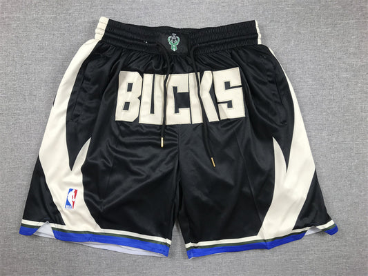 Men's Milwaukee Bucks Black Statement Edition Pocket Shorts1