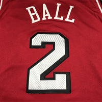 Men's Chicago Bulls Lonzo Ball #2 Red 2021/22 Swingman Jersey1