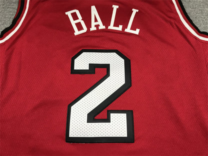 Men's Chicago Bulls Lonzo Ball #2 Red 2021/22 Swingman Jersey1