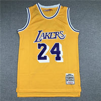 Kobe Bryant #24 Los Angeles Lakers Retro Yellow Jersey