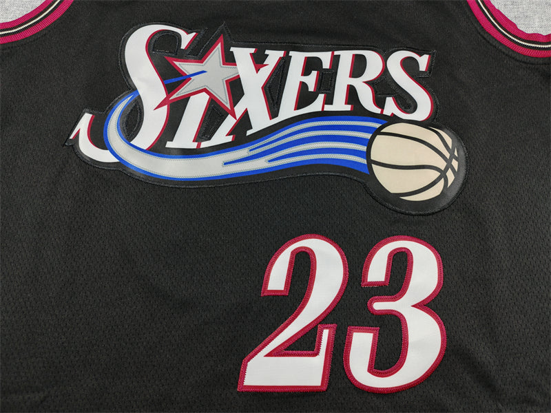 Men's Philadelphia 76ers LeBron James #23 Black Swingman Jersey - Classic Edition
