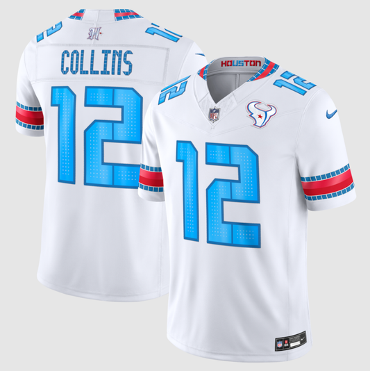 Men's Houston Texans Nico Collins #12 White 2026 Rivalries Collection Game Jersey