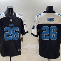 Men's Detroit Lions Jahmyr Gibbs #26 Black Game Player Jersey1