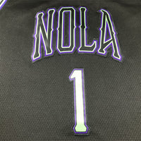 Men's New Orleans Pelicans Zion Williamson #1 Black 2023/24 Swingman Jersey1 - City Edition