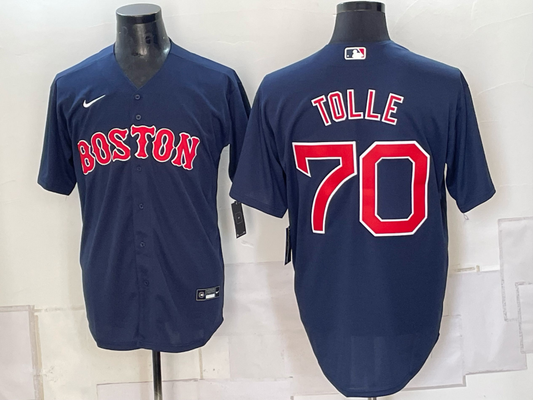 Men's Boston Red Sox Bryan Tolle #70 Navy Replica Player Jersey