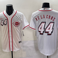 Men's Cincinnati Reds Elly De La Cruz #44 White 2025 MLB Speedway Classic Home Replica Jersey