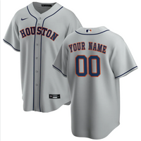 Men's Houston Astros Gray Road Replica Player Custom Jersey1