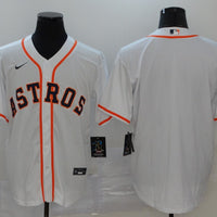 Men's Houston Astros White Home Replica Blank Jersey1