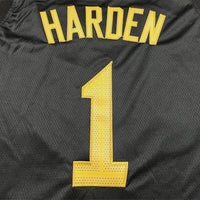 Men's Cleveland Cavaliers James Harden #1 Black Swingman Jersey - Statement Edition