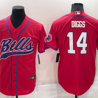 Men's Buffalo Bills Stefon Diggs #14 Red Game Jersey1 Joint Edition