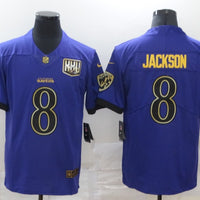 Lamar Jackson #8 Baltimore Ravens Purple Game Player Jersey - JerseysFreak