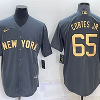Men's New York Yankees Nestor Cortes Jr. #65 Gray Replica Baseball Jersey1