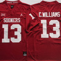 Men's Oklahoma Sooners Caleb Williams #13 Crimson Player Game Jersey