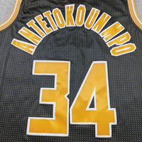 Men's Milwaukee Bucks Giannis Antetokounmpo #34 Black Select Series Swingman Jersey1