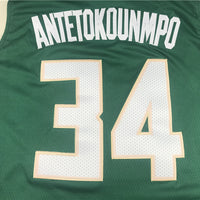 Men's Milwaukee Bucks Giannis Antetokounmpo #34 Green Player Jersey1