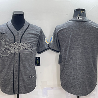 Men's Los Angeles Chargers Gray Blank Jersey1
