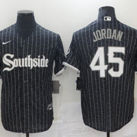 Men's Chicago White Sox Michael Jordan #45 Black Stitched Jersey1