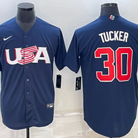 Men's 2023 World Baseball Classic #30 Kyle Tucker USA Navy Jersey1