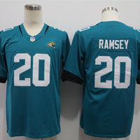 Men's Jacksonville Jaguars Jalen Ramsey #20 Teal Game Jersey1