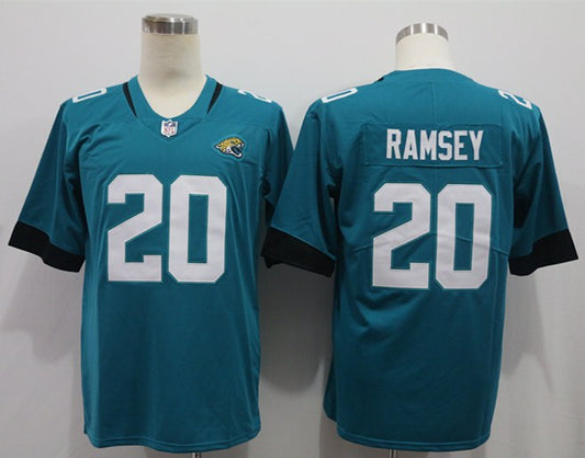 Men's Jacksonville Jaguars Jalen Ramsey #20 Teal Game Jersey1