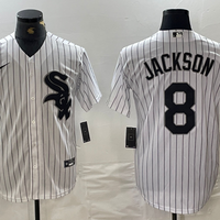 Men's Chicago White Sox Bo Jackson #8 White Replica Player Jersey1