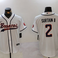 Men's Denver Broncos Patrick Surtain II #2 White Game Jersey1