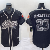 Men's San Francisco 49ers Christian McCaffrey #23 Black RFLCTV Limited Jersey1 Joint Edition