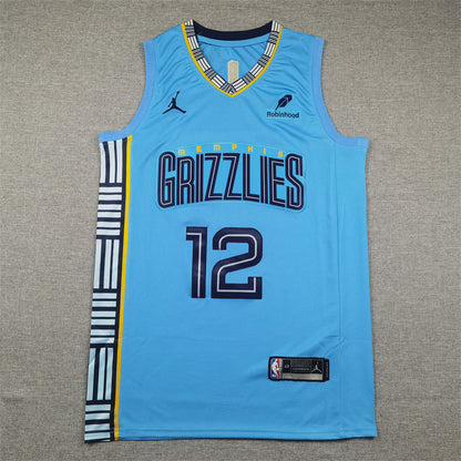 Men's Memphis Grizzlies Ja Morant #12 Light Blue 2022/23 Statement Edition Swingman Jersey1