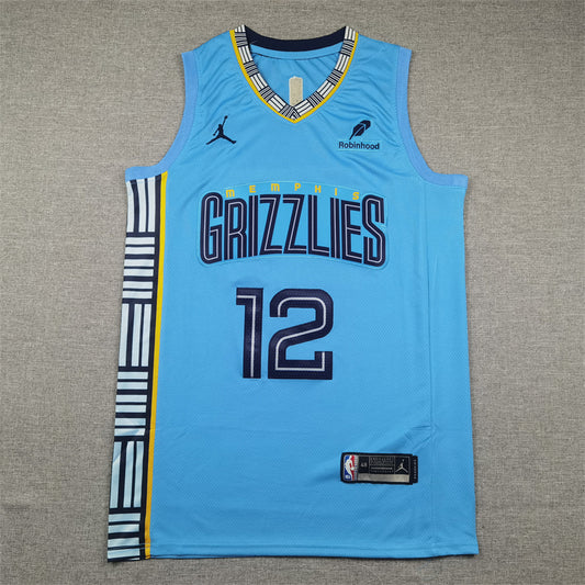 Men's Memphis Grizzlies Ja Morant #12 Light Blue 2022/23 Statement Edition Swingman Jersey1