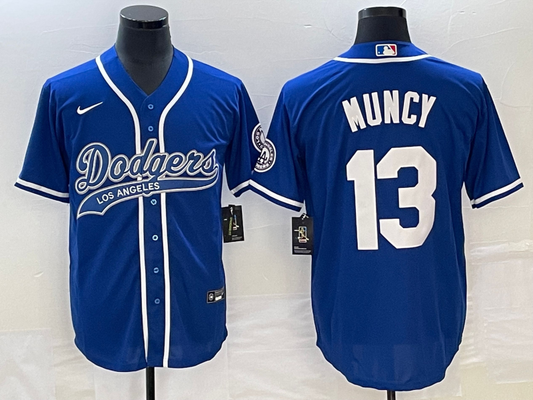Men's Los Angeles Dodgers Max Muncy #13 Royal Player Jersey1 Joint Edition