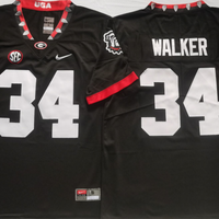 Men's Georgia Bulldogs Herschel Walker #34 Black Player Game Jersey