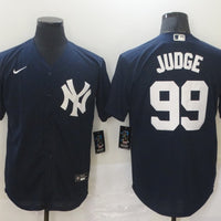 Men's New York Yankees Aaron Judge #99 Navy Replica Baseball Jersey1