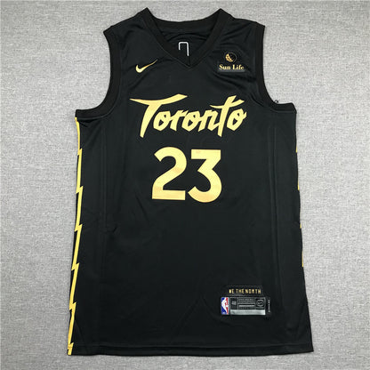 Men's Toronto Raptors Fred VanVleet Black 2020/21 Swingman Jersey1 - City Edition