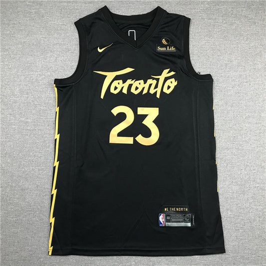 Men's Toronto Raptors Fred VanVleet Black 2020/21 Swingman Jersey1 - City Edition