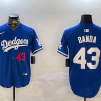 Men's Los Angeles Dodgers Anthony Banda #43 Royal Player Jersey1