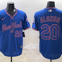 Men's New York Mets Pete Alonso #20 Royal Alternate Player Jersey1