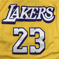 Men's Los Angeles Lakers LeBron James #23 Yellow Swingman Jersey1